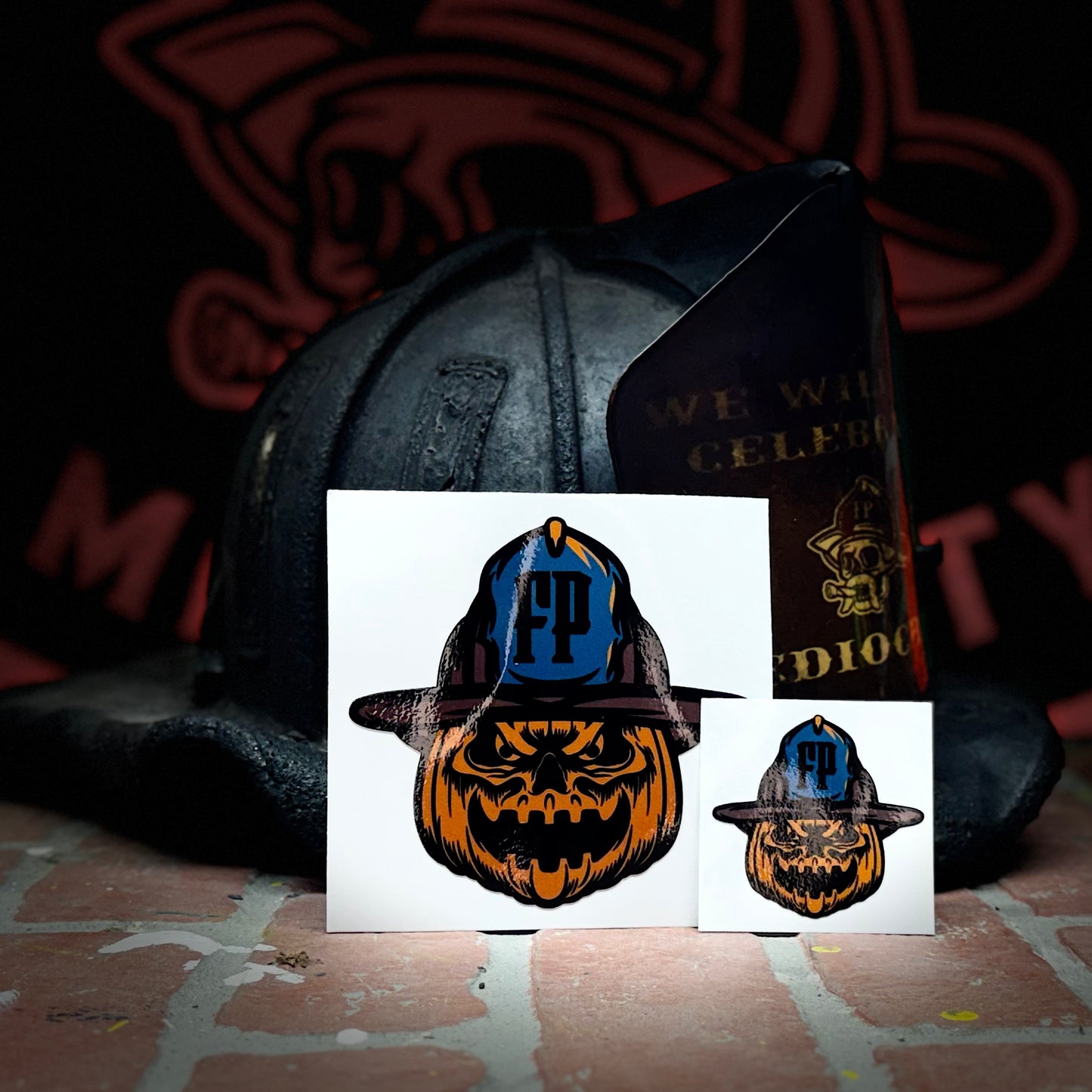 Sticker- Firehouse Pride Jack-o'-lantern