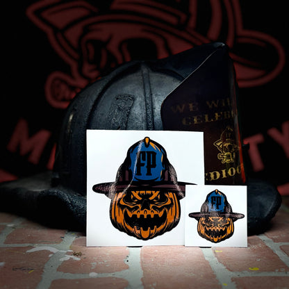 Sticker- Firehouse Pride Jack-o'-lantern