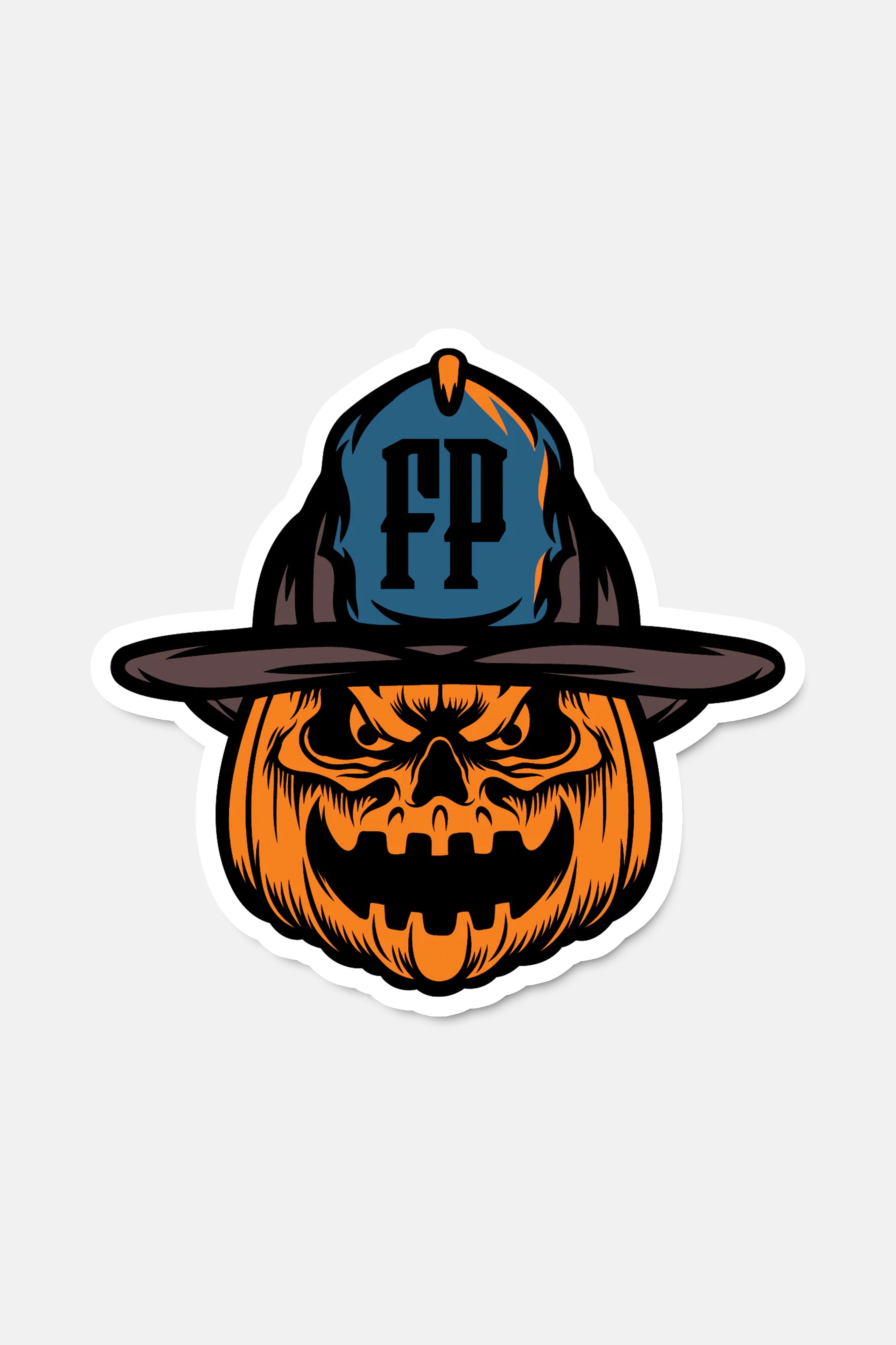 Sticker- Firehouse Pride Jack-o'-lantern