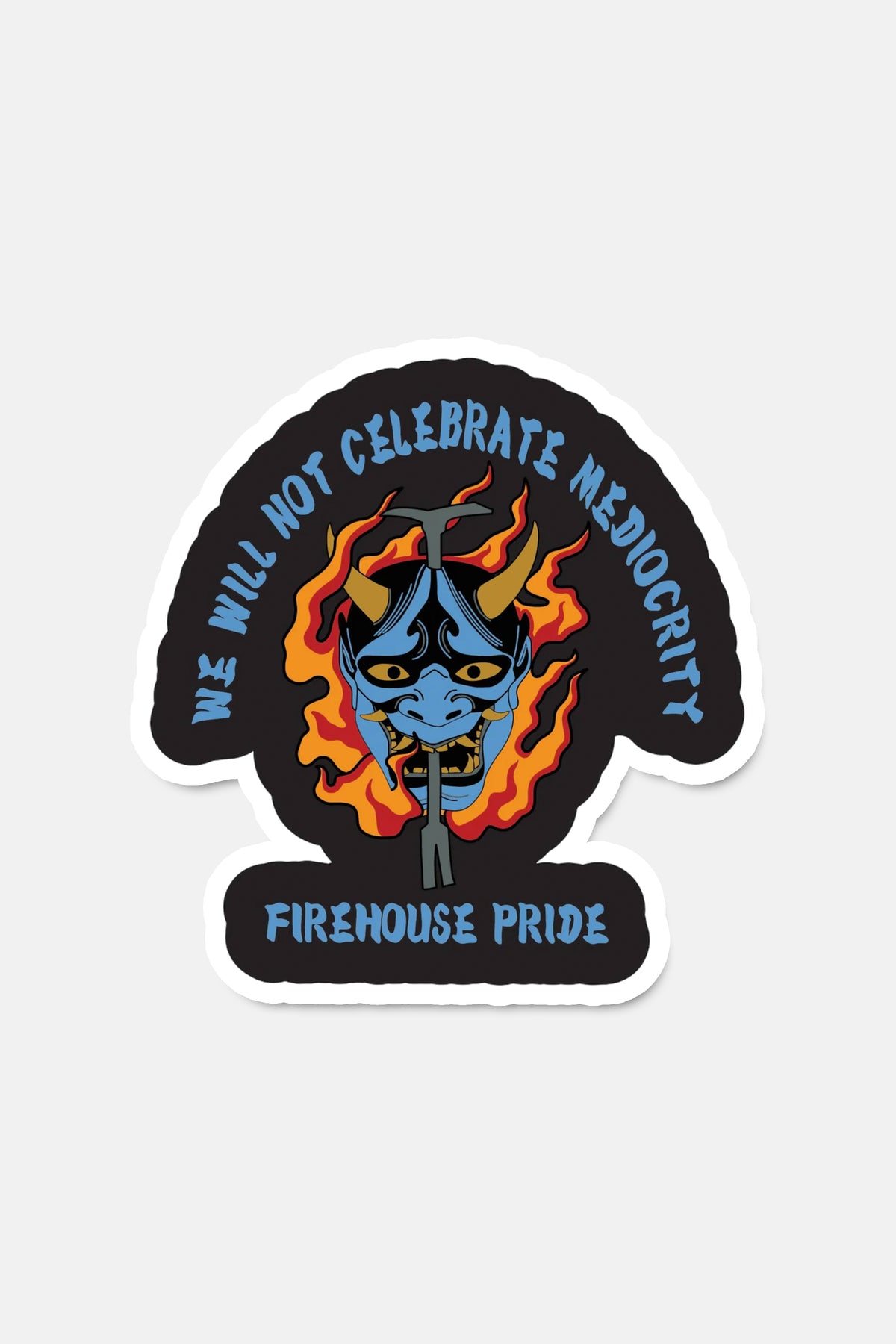 Sticker- We Will Not Celebrate Mediocrity Samurai