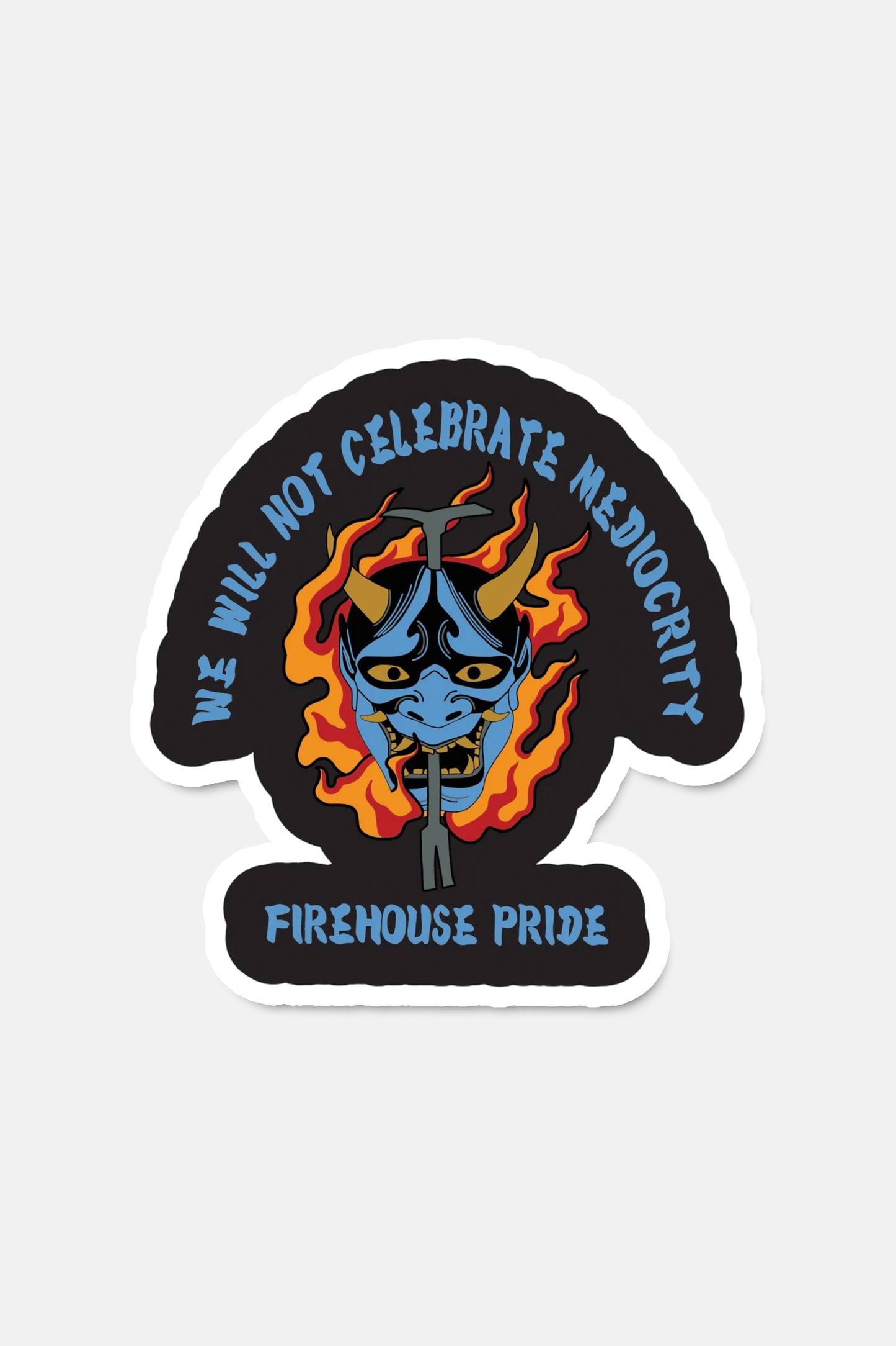 Sticker- We Will Not Celebrate Mediocrity Samurai