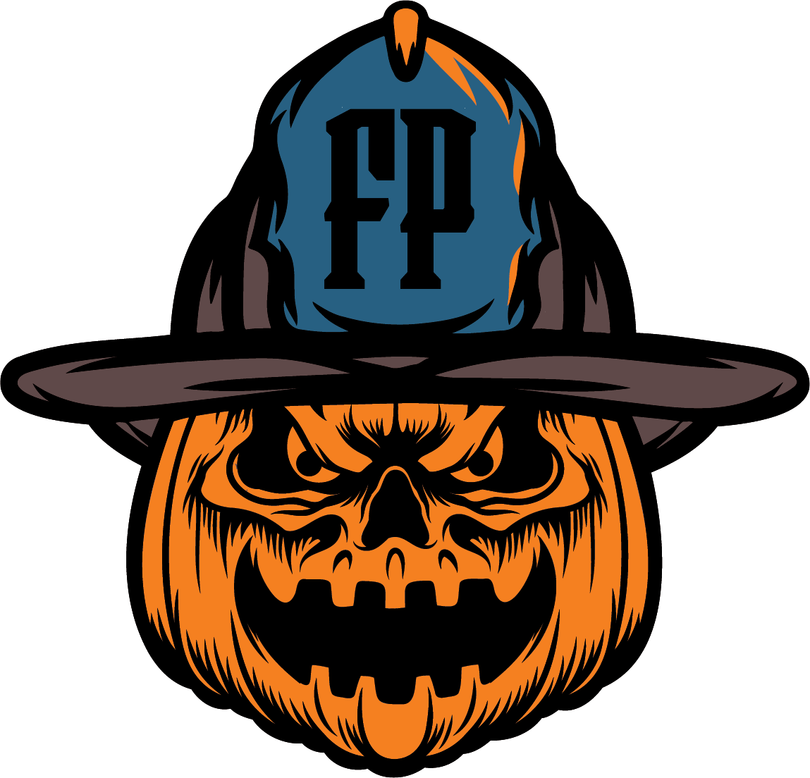 Sticker- Firehouse Pride Jack-o'-lantern